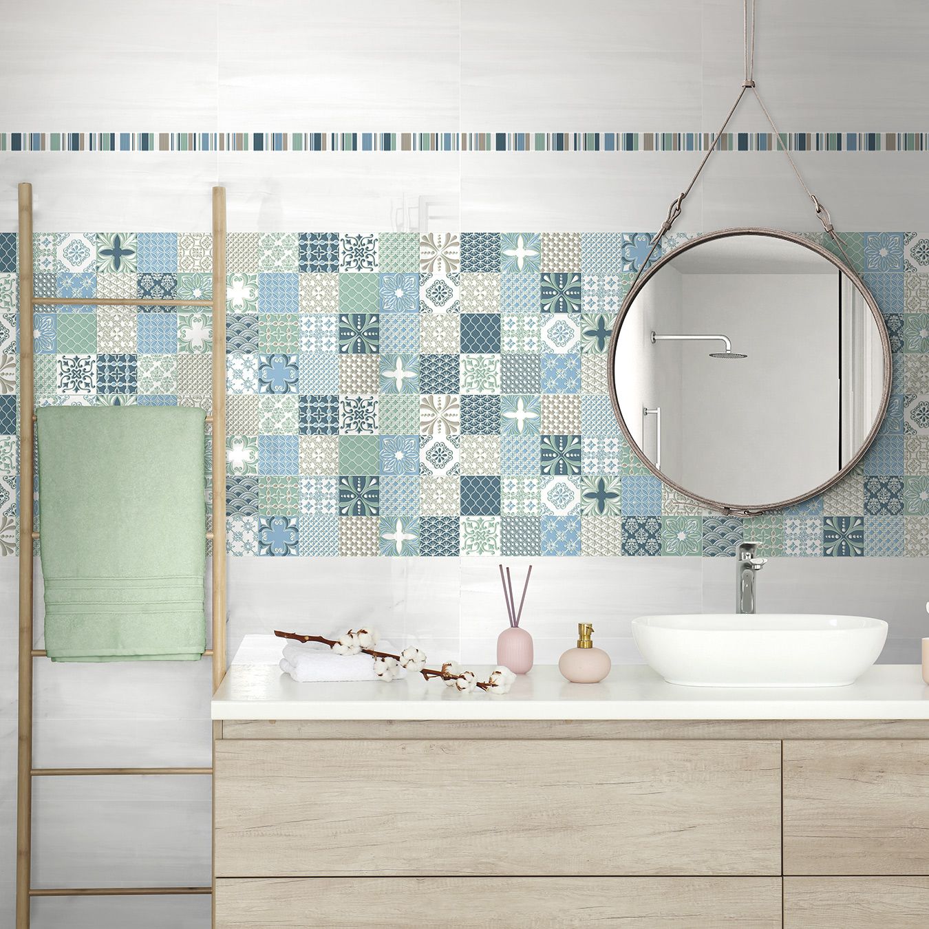 pose faïence dans salle de bain, carreleur Cambrai