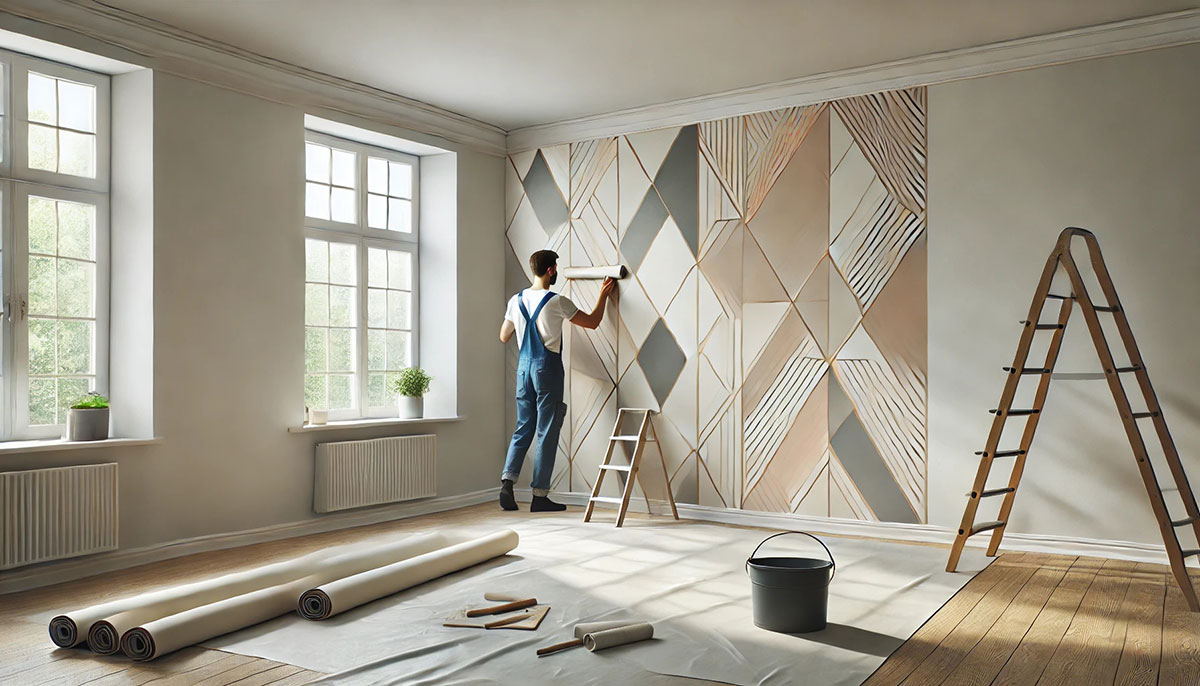 pose de papier peint artisan Vieux Condé